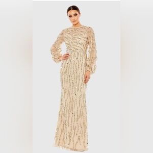 Mac Duggal  Elegant Gold Evening Gown 93789 size 4